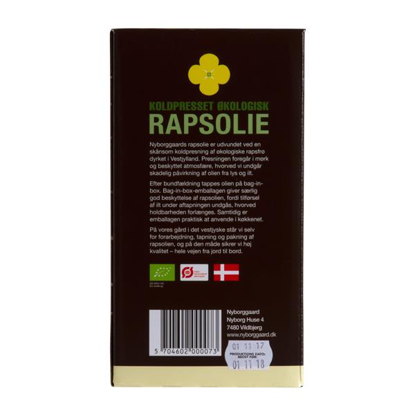 Rapsolie Nyborggaard bag in box 1 liter økologisk